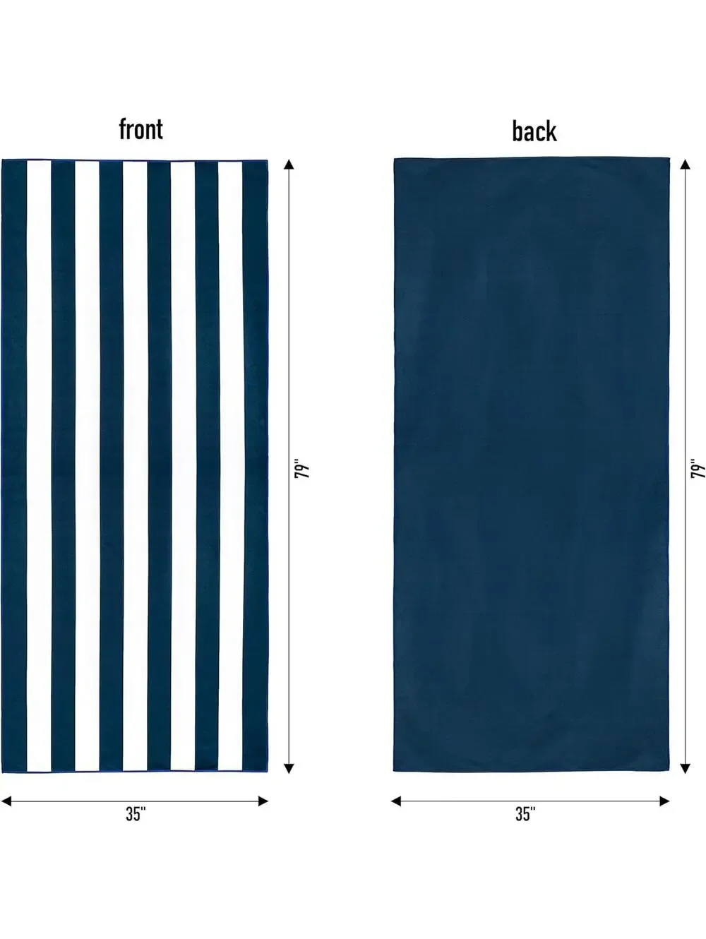 NWT Bang & Carsen Navy/White/Beach Towel Size XL